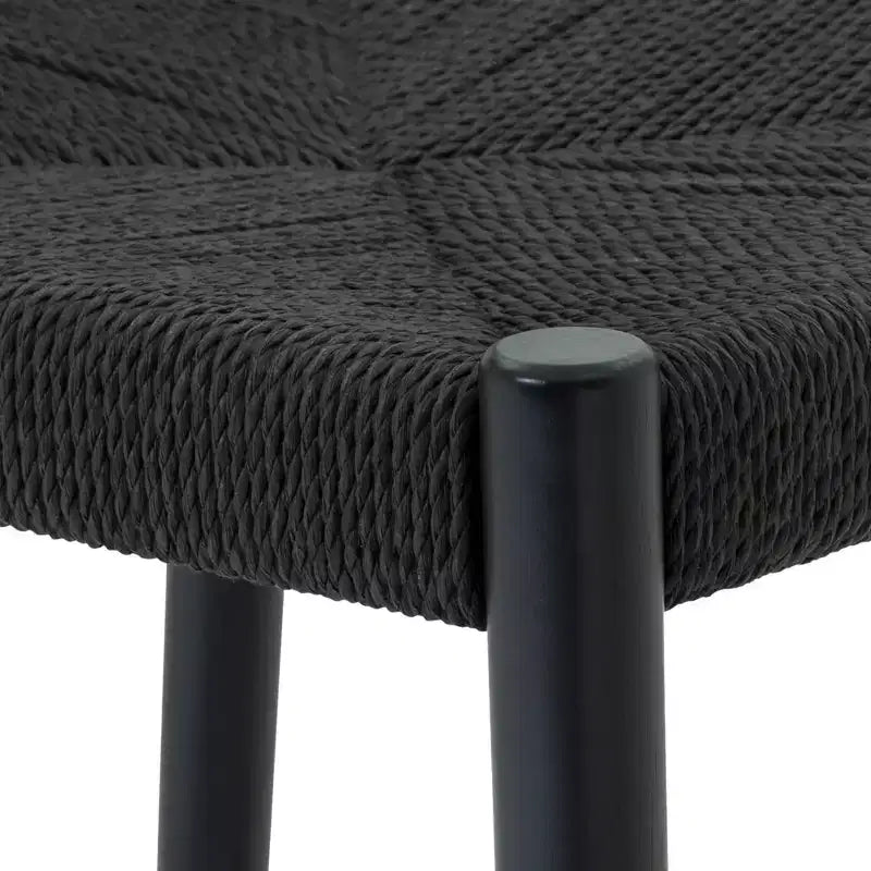 Armen Living Erie Woven Paper Cord and Wood Counter Height Barstool