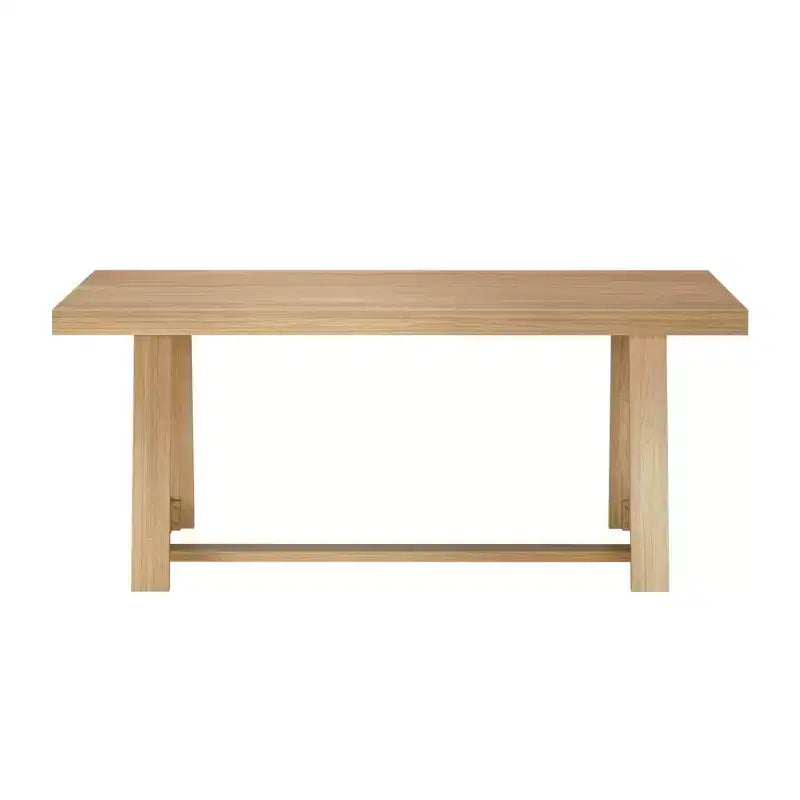 Plank+Beam 72 Dining Table for 6, Solid Wood Classic Farmhouse Style Kitchen Table