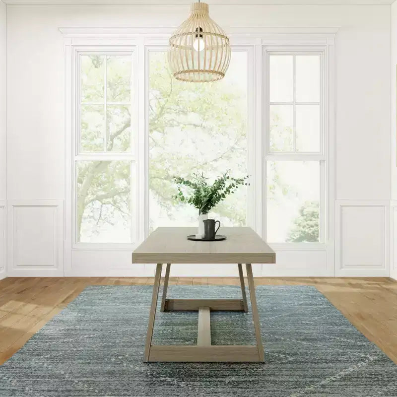 Plank+Beam 72 Dining Table for 6, Solid Wood Classic Farmhouse Style Kitchen Table