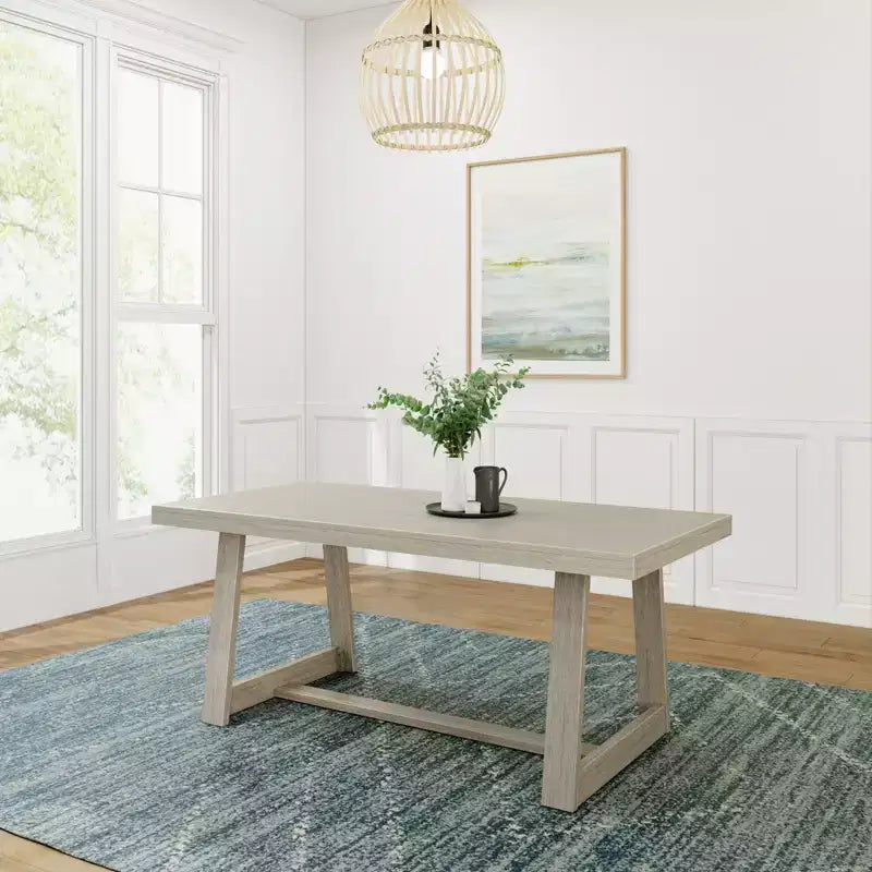 Plank+Beam 72 Dining Table for 6, Solid Wood Classic Farmhouse Style Kitchen Table