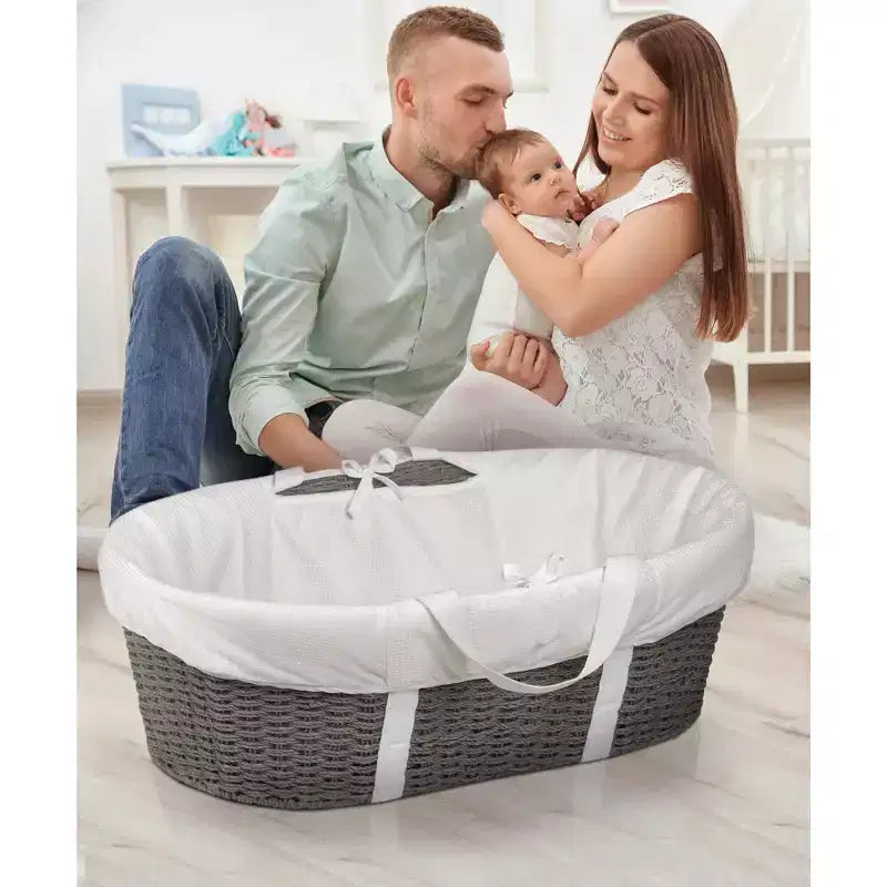 Badger Basket Wicker-Look Woven Baby Moses Changing Basket