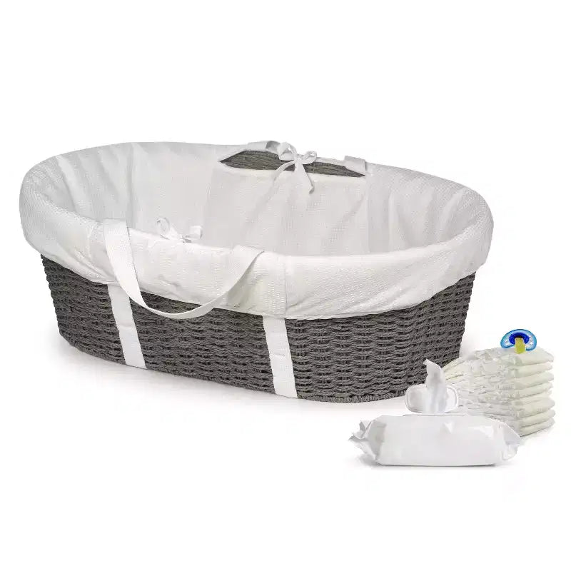 Badger Basket Wicker-Look Woven Baby Moses Changing Basket