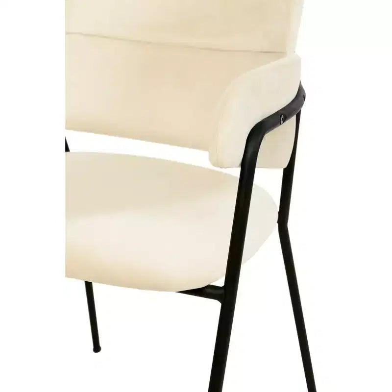 Chaise de salle à manger rembourrée Axis – Siège d'appoint moderne avec pieds en acier inoxydable thermolaqué durable pour cuisine, salle à manger, bureau et salon.