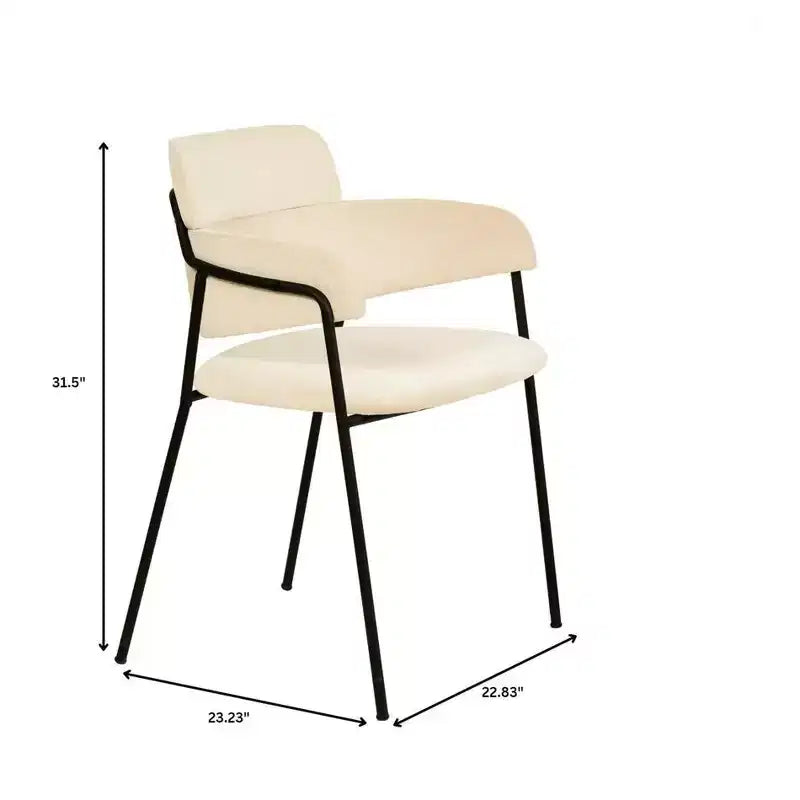 Chaise de salle à manger rembourrée Axis – Siège d'appoint moderne avec pieds en acier inoxydable thermolaqué durable pour cuisine, salle à manger, bureau et salon.