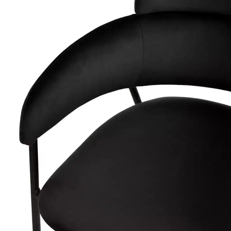 Chaise de salle à manger rembourrée Axis – Siège d'appoint moderne avec pieds en acier inoxydable thermolaqué durable pour cuisine, salle à manger, bureau et salon.