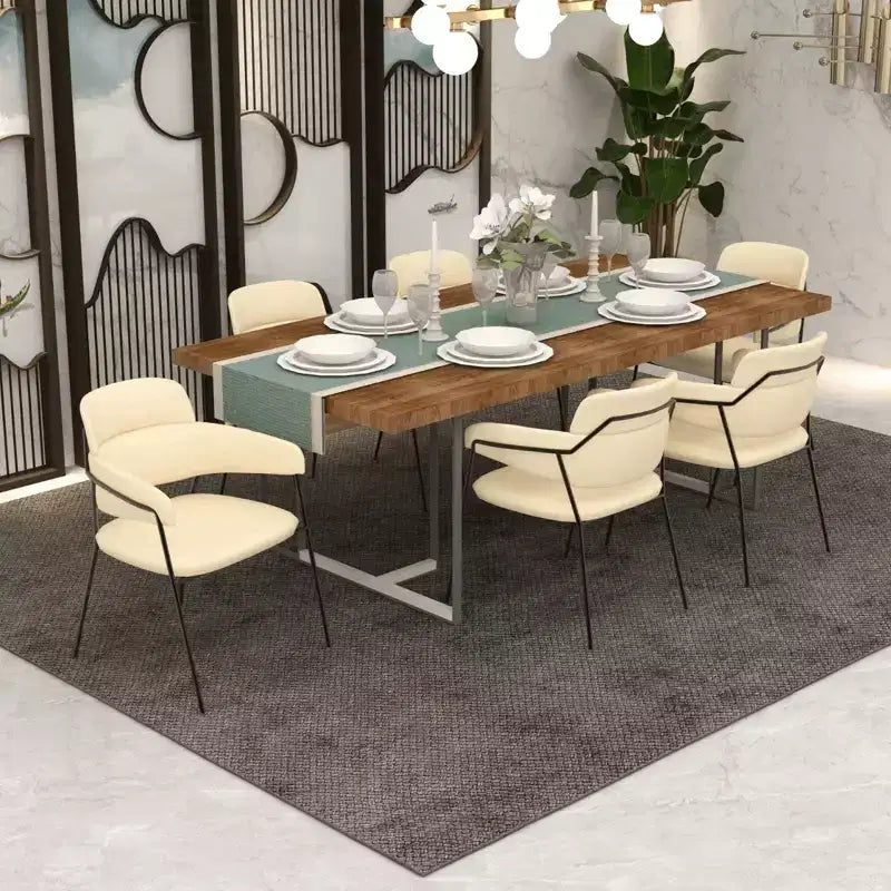 Chaise de salle à manger rembourrée Axis – Siège d'appoint moderne avec pieds en acier inoxydable thermolaqué durable pour cuisine, salle à manger, bureau et salon.