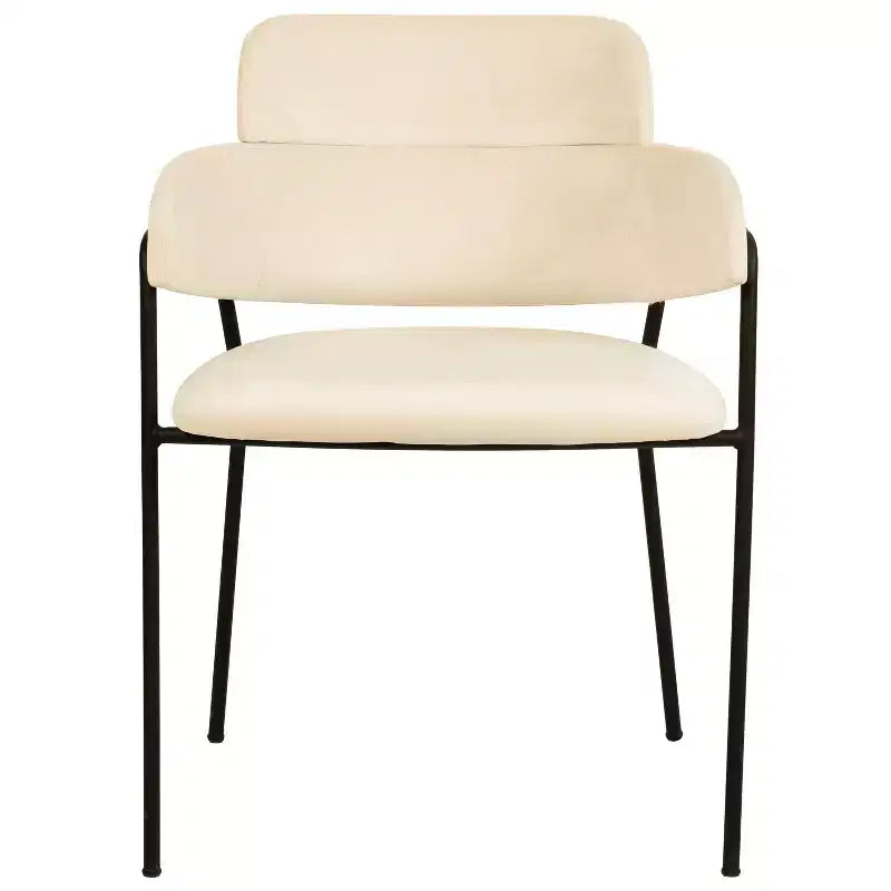Chaise de salle à manger rembourrée Axis – Siège d'appoint moderne avec pieds en acier inoxydable thermolaqué durable pour cuisine, salle à manger, bureau et salon.