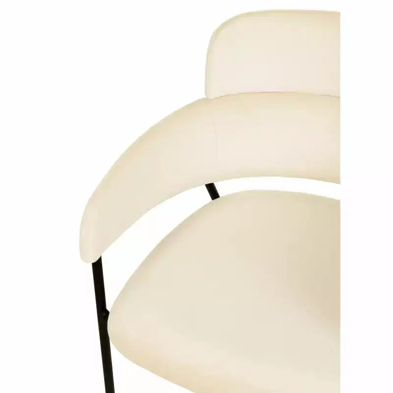 Chaise de salle à manger rembourrée Axis – Siège d'appoint moderne avec pieds en acier inoxydable thermolaqué durable pour cuisine, salle à manger, bureau et salon.