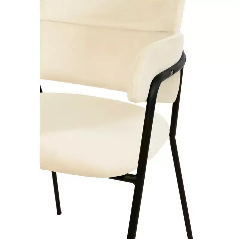 Chaise de salle à manger rembourrée Axis – Siège d'appoint moderne avec pieds en acier inoxydable thermolaqué durable pour cuisine, salle à manger, bureau et salon.