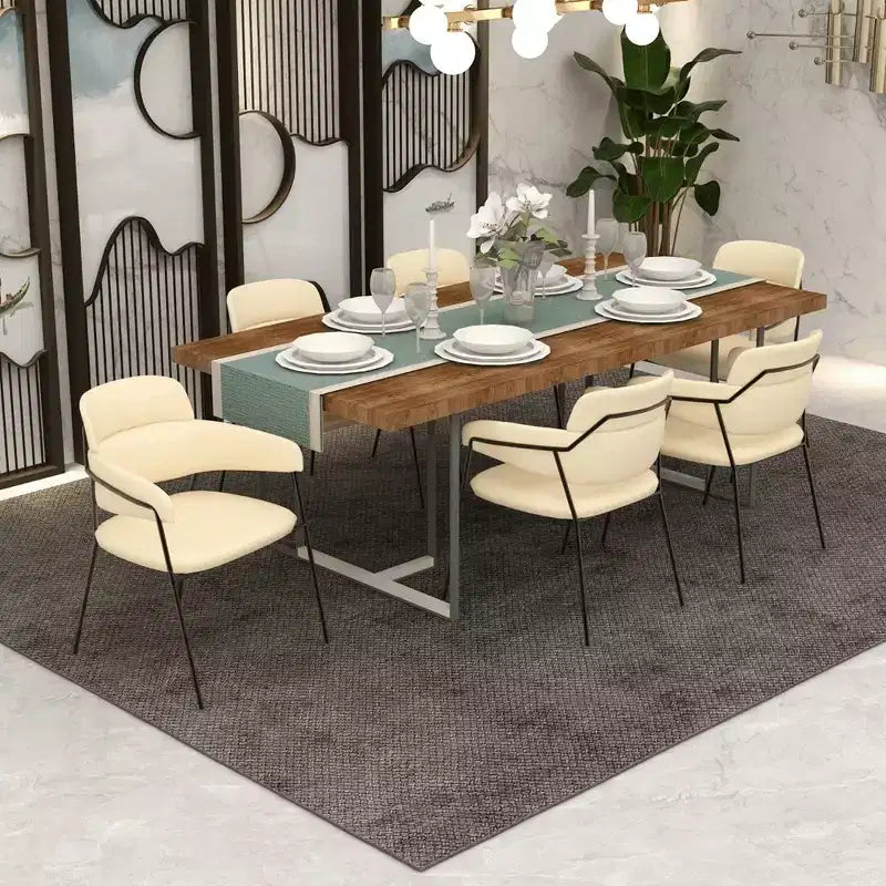 Chaise de salle à manger rembourrée Axis – Siège d'appoint moderne avec pieds en acier inoxydable thermolaqué durable pour cuisine, salle à manger, bureau et salon.