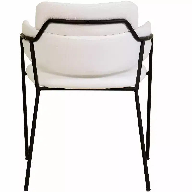 Chaise de salle à manger rembourrée Axis – Siège d'appoint moderne avec pieds en acier inoxydable thermolaqué durable pour cuisine, salle à manger, bureau et salon.