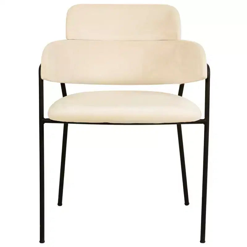 Chaise de salle à manger rembourrée Axis – Siège d'appoint moderne avec pieds en acier inoxydable thermolaqué durable pour cuisine, salle à manger, bureau et salon.