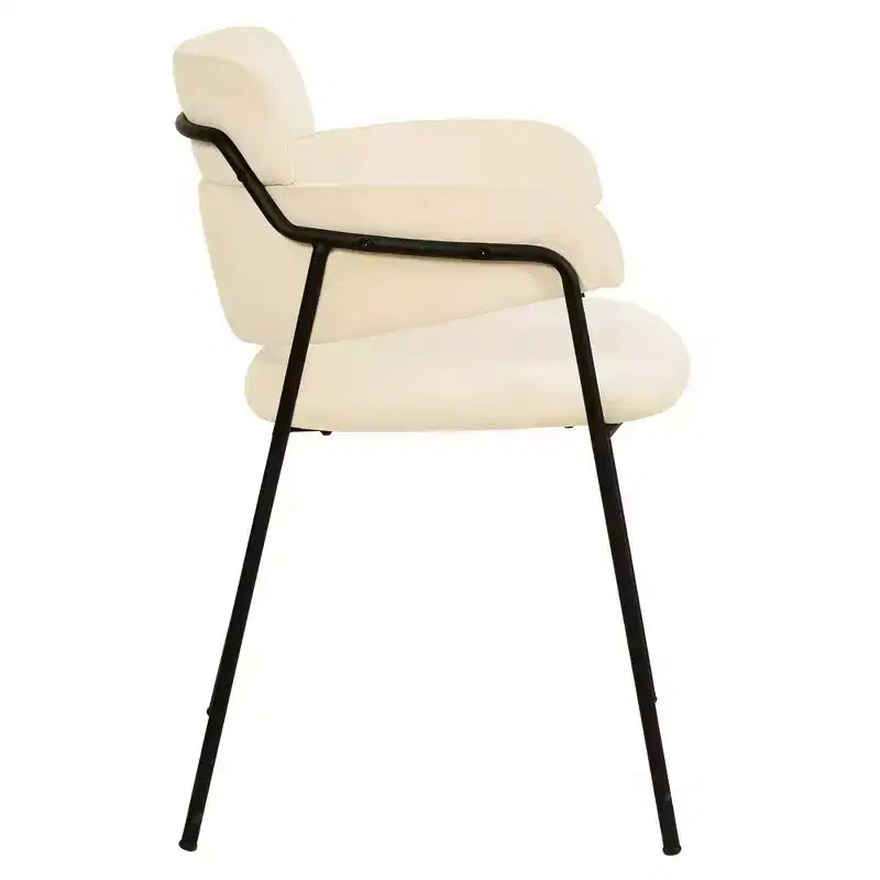 Chaise de salle à manger rembourrée Axis – Siège d'appoint moderne avec pieds en acier inoxydable thermolaqué durable pour cuisine, salle à manger, bureau et salon.