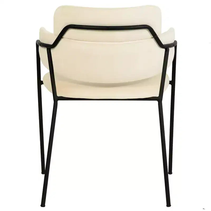Chaise de salle à manger rembourrée Axis – Siège d'appoint moderne avec pieds en acier inoxydable thermolaqué durable pour cuisine, salle à manger, bureau et salon.