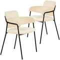 Chaise de salle à manger rembourrée Axis – Siège d'appoint moderne avec pieds en acier inoxydable thermolaqué durable pour cuisine, salle à manger, bureau et salon.