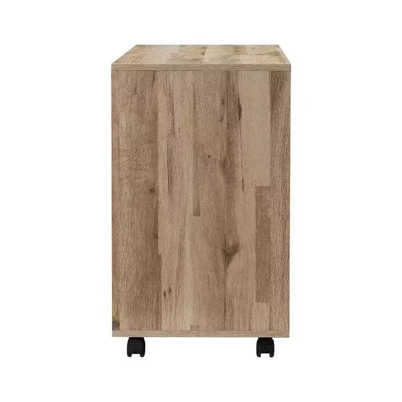 AndMakers 3-Drawer 39in. W File Cabinet for Home Office, Mobile Lateral Filing Cabinet, Printer Stand with Open Storage Shelves