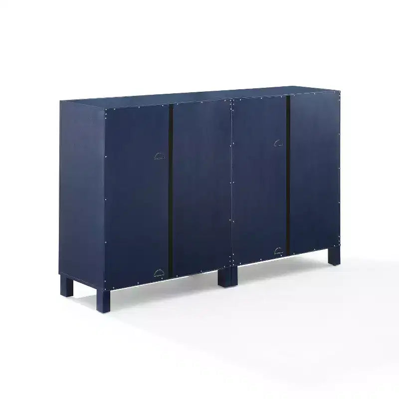 Crosley 60 Cassai 2pc Media Sideboard Cabinet: Glass Doors, Adjustable Shelves, Cable Management