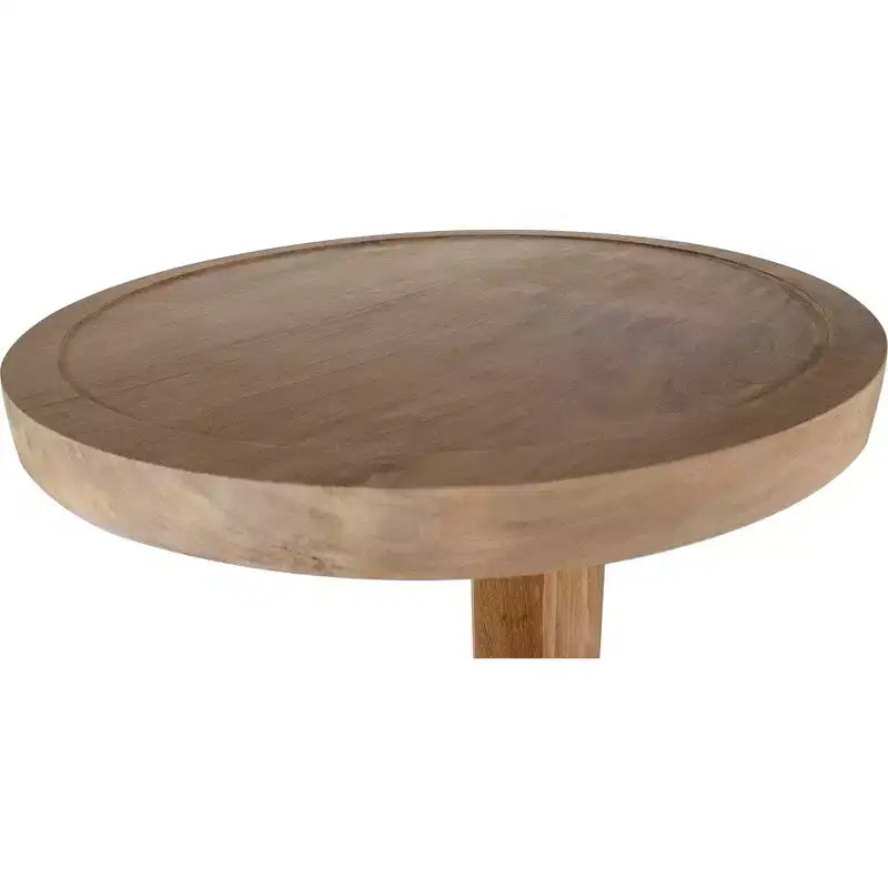 Nordic Teak Natural C Shaped Side Table - Beige
