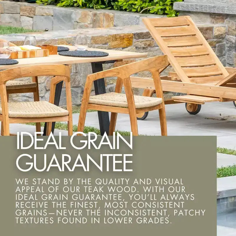 Nordic Teak Natural C Shaped Side Table - Beige