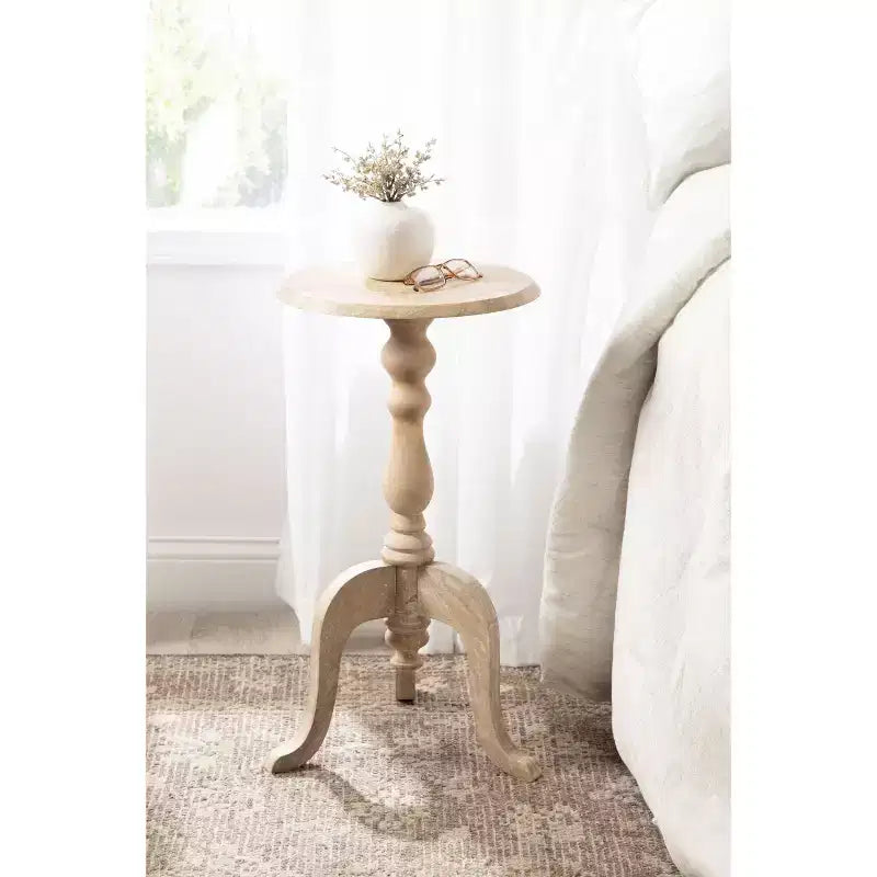 Kate and Laurel Tourneaux Wood Side Table