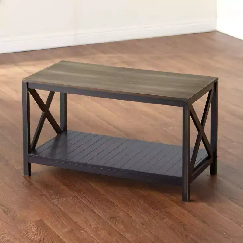 The Lakeside Collection Two-Tone Farmhouse Living Room Collection - Black Coffee Table