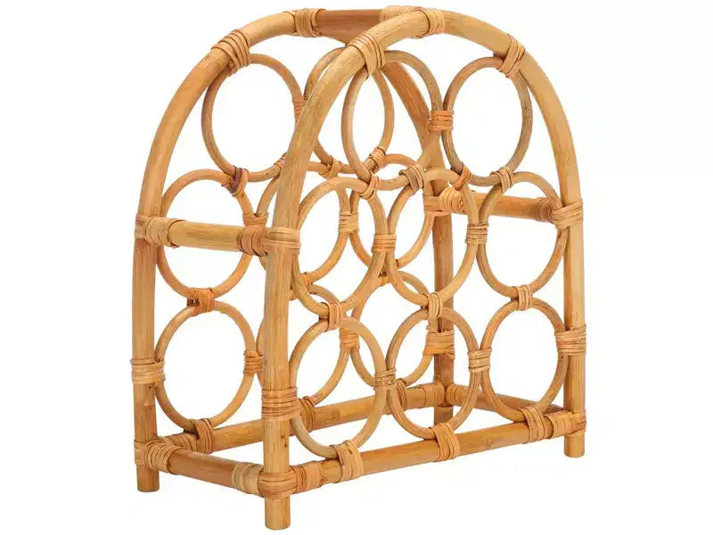 Wilda Rattan Bottle Rack - STG1801 - Natural - Safavieh