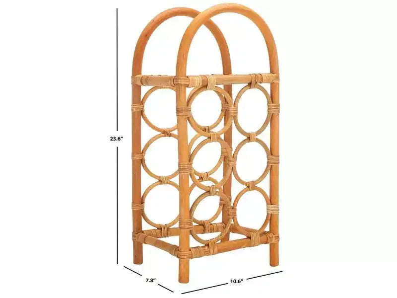 Lyza Rattan Bottle Rack - STG1800 - Natural - Safavieh