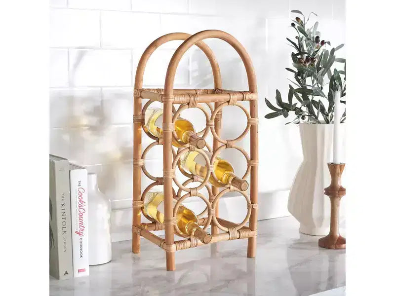 Lyza Rattan Bottle Rack - STG1800 - Natural - Safavieh