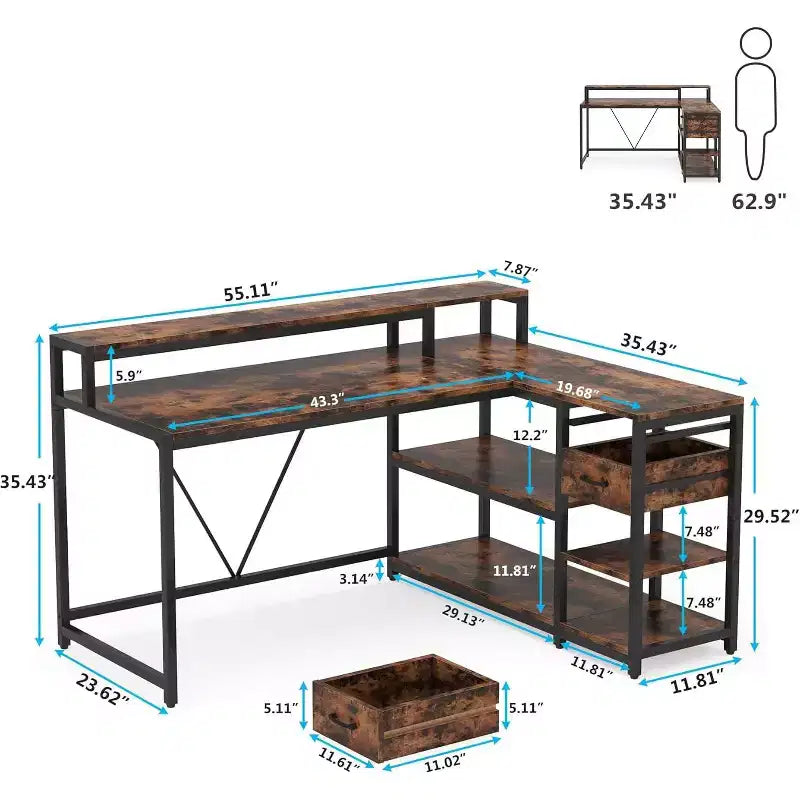 Lantine L Corner Computer Desk