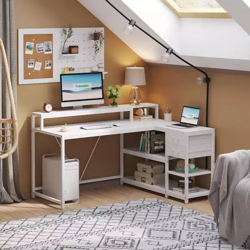 Lantine L Corner Computer Desk