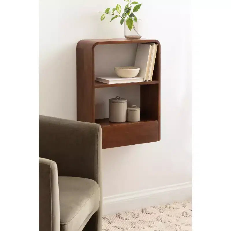 Kate & Laurel All Things Decor 18x24 Kato Wall Shelf with Drawer