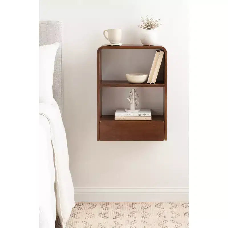 Kate & Laurel All Things Decor 18x24 Kato Wall Shelf with Drawer