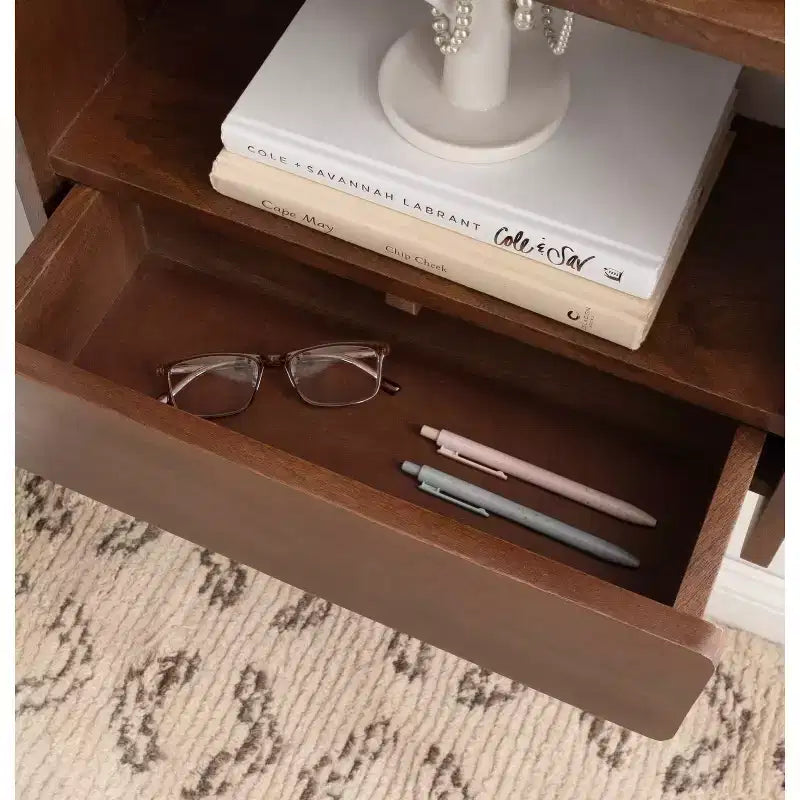 Kate & Laurel All Things Decor 18x24 Kato Wall Shelf with Drawer