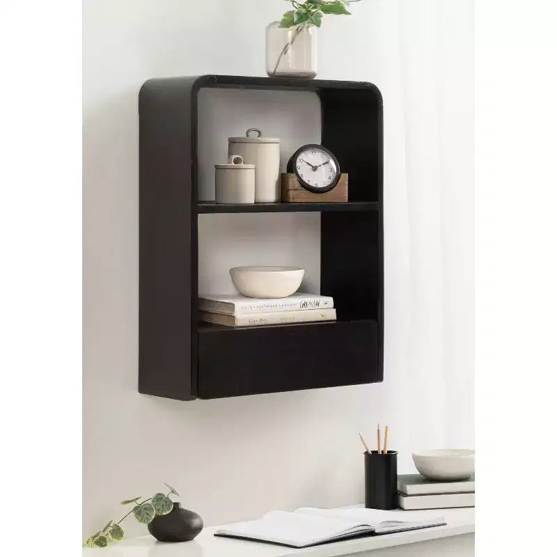 Kate & Laurel All Things Decor 18x24 Kato Wall Shelf with Drawer