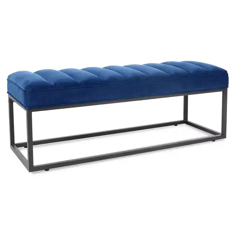 GDFStudio Oakley Metal Base Upholstered Bench