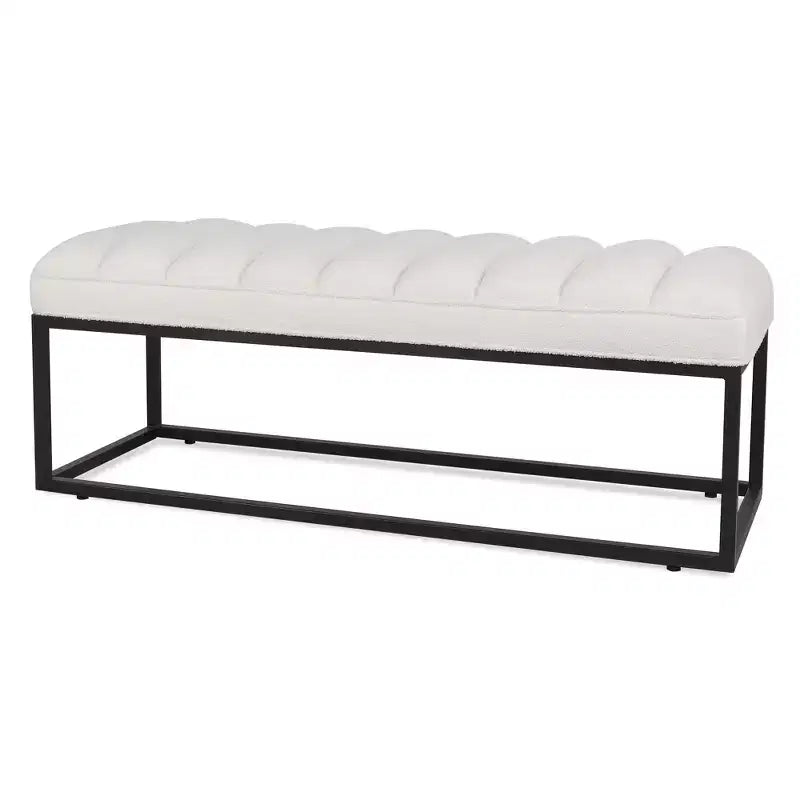 GDFStudio Oakley Metal Base Upholstered Bench