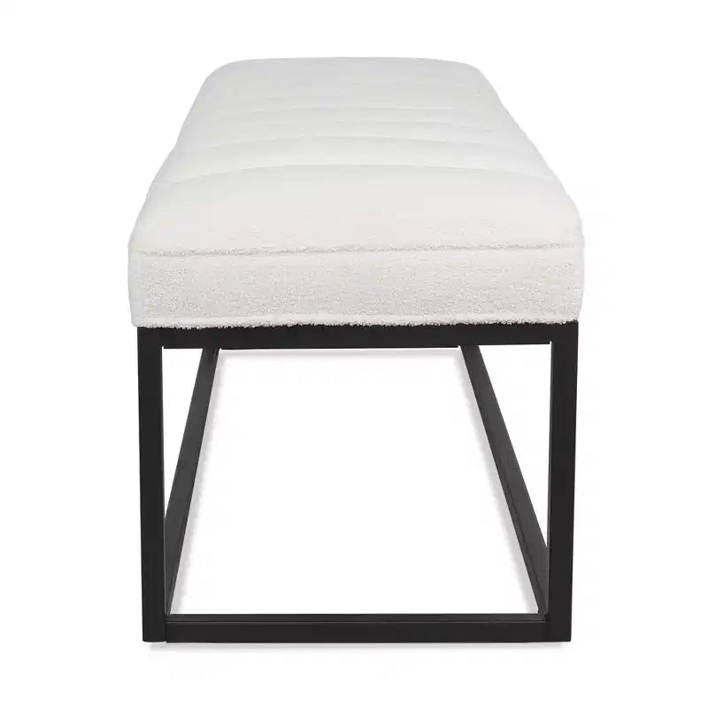 GDFStudio Oakley Metal Base Upholstered Bench