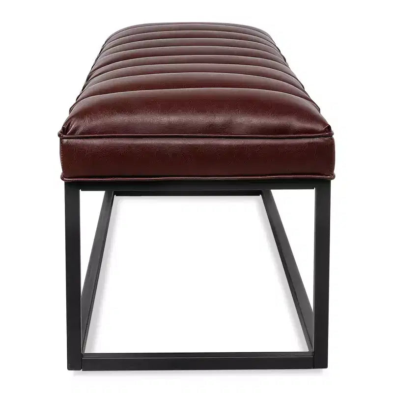 GDFStudio Oakley Metal Base Upholstered Bench