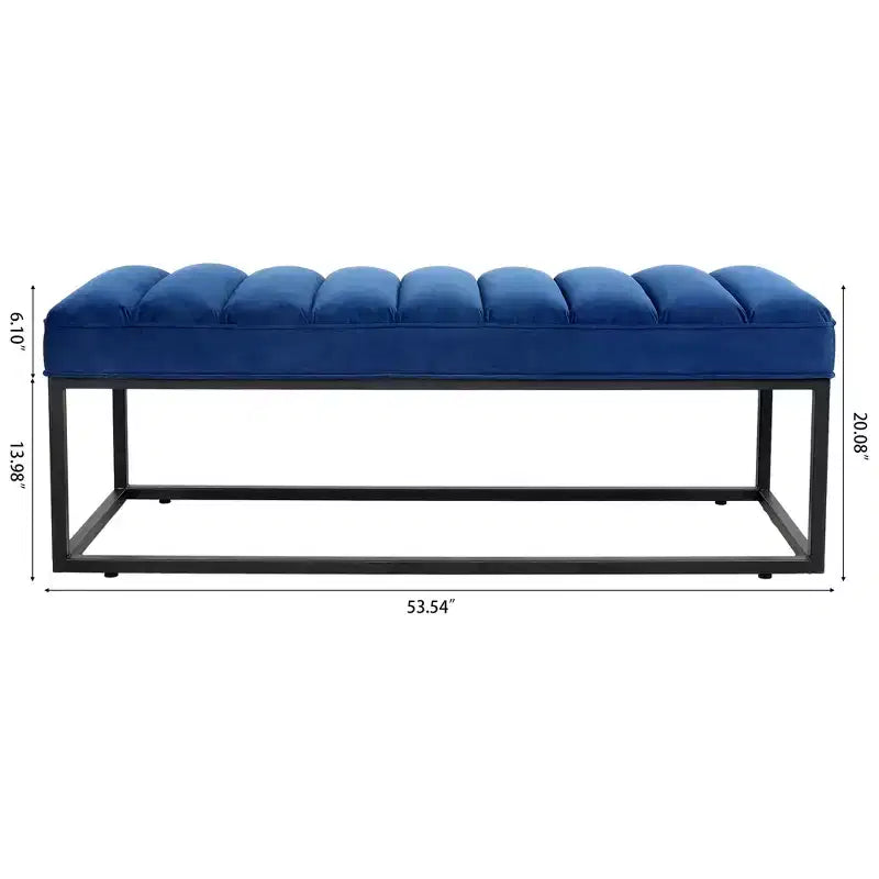 GDFStudio Oakley Metal Base Upholstered Bench