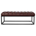 GDFStudio Oakley Metal Base Upholstered Bench