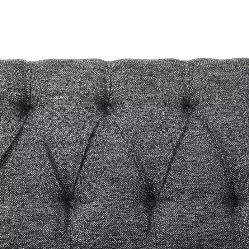 GDFStudio Jelm Contemporary Tufted Birch Wood Loveseat