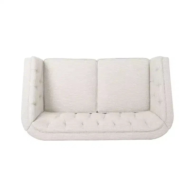 GDFStudio Jelm Contemporary Tufted Birch Wood Loveseat