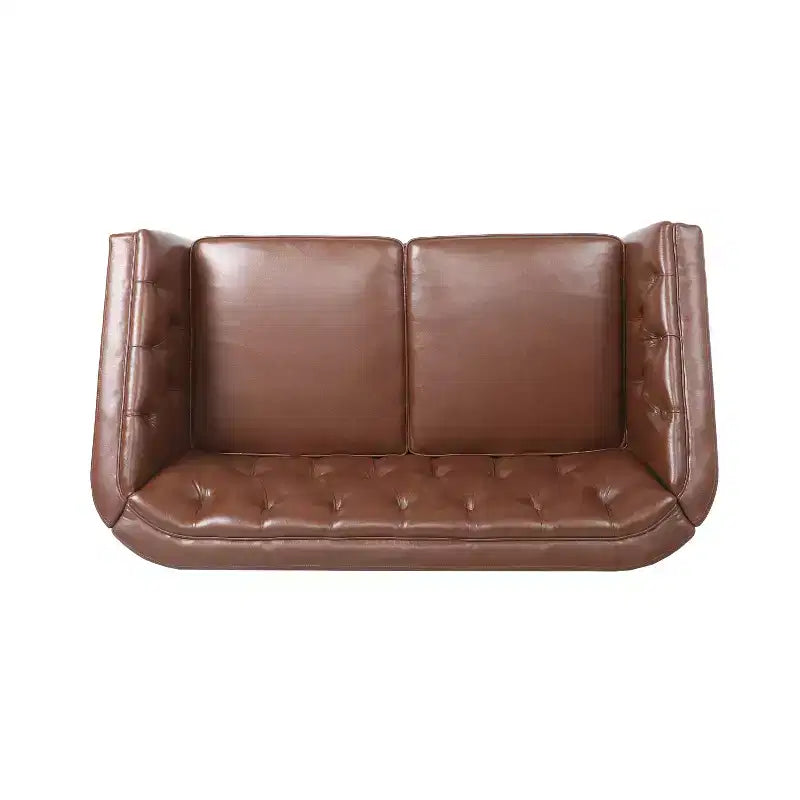 GDFStudio Jelm Contemporary Tufted Birch Wood Loveseat