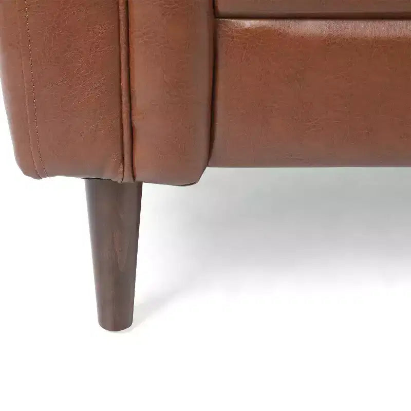 GDFStudio Jelm Contemporary Tufted Birch Wood Loveseat