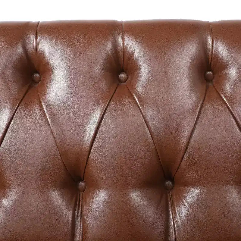 GDFStudio Jelm Contemporary Tufted Birch Wood Loveseat