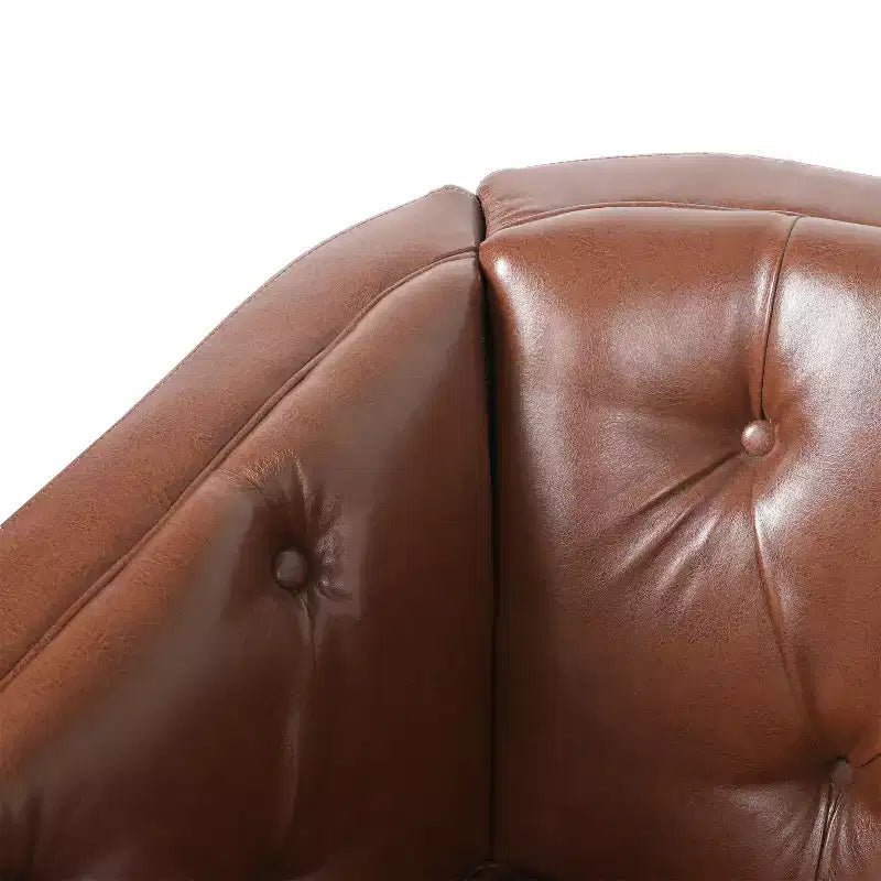 GDFStudio Jelm Contemporary Tufted Birch Wood Loveseat