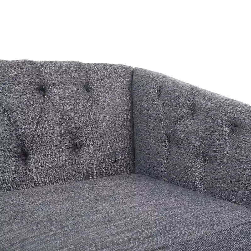 GDFStudio Jelm Contemporary Tufted Birch Wood Loveseat