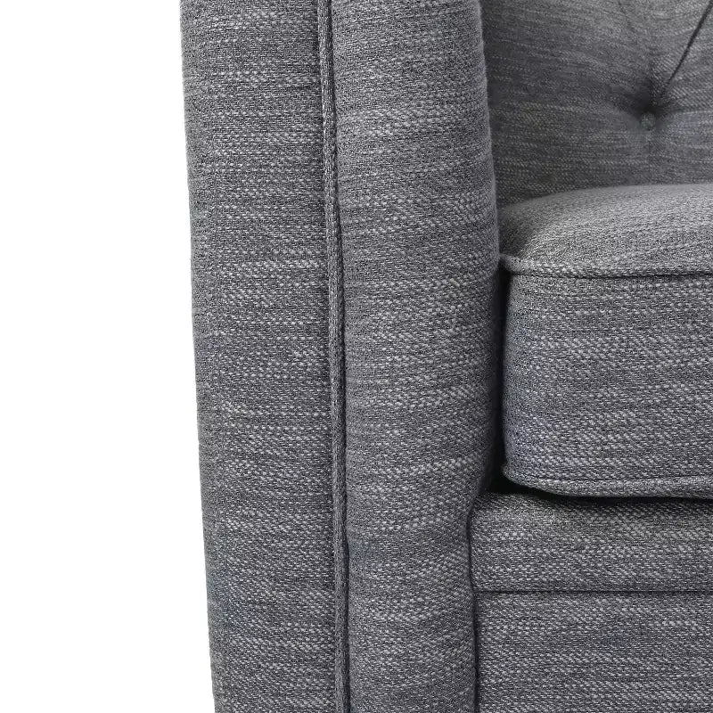 GDFStudio Jelm Contemporary Tufted Birch Wood Loveseat