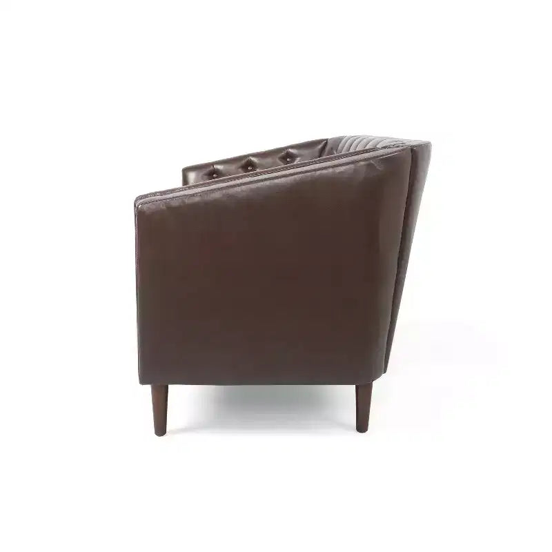 GDFStudio Jelm Contemporary Tufted Birch Wood Loveseat