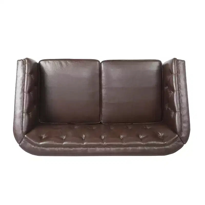 GDFStudio Jelm Contemporary Tufted Birch Wood Loveseat